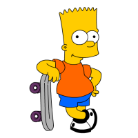 Kolorowanka Bart Simpson